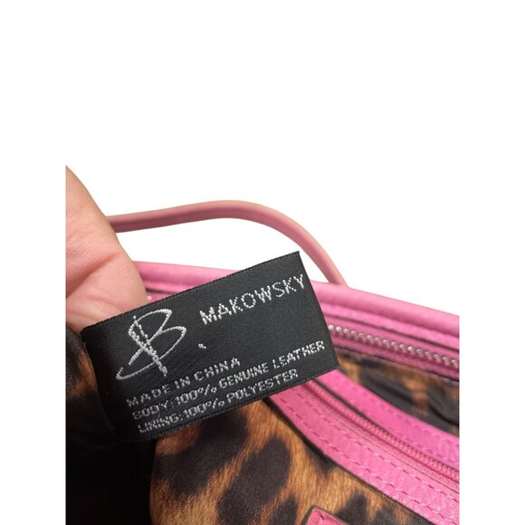 B. Makowsky Womans Pink Leather Crossbody Shoulderbag SKU 9489 - Picture 14 of 15